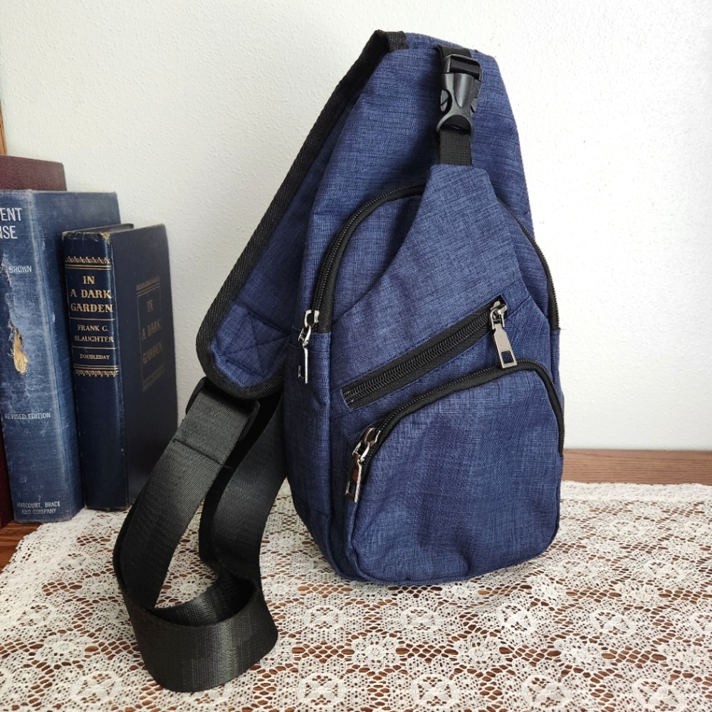 NuPouch Anti-Theft Daypack Crossbody Navy